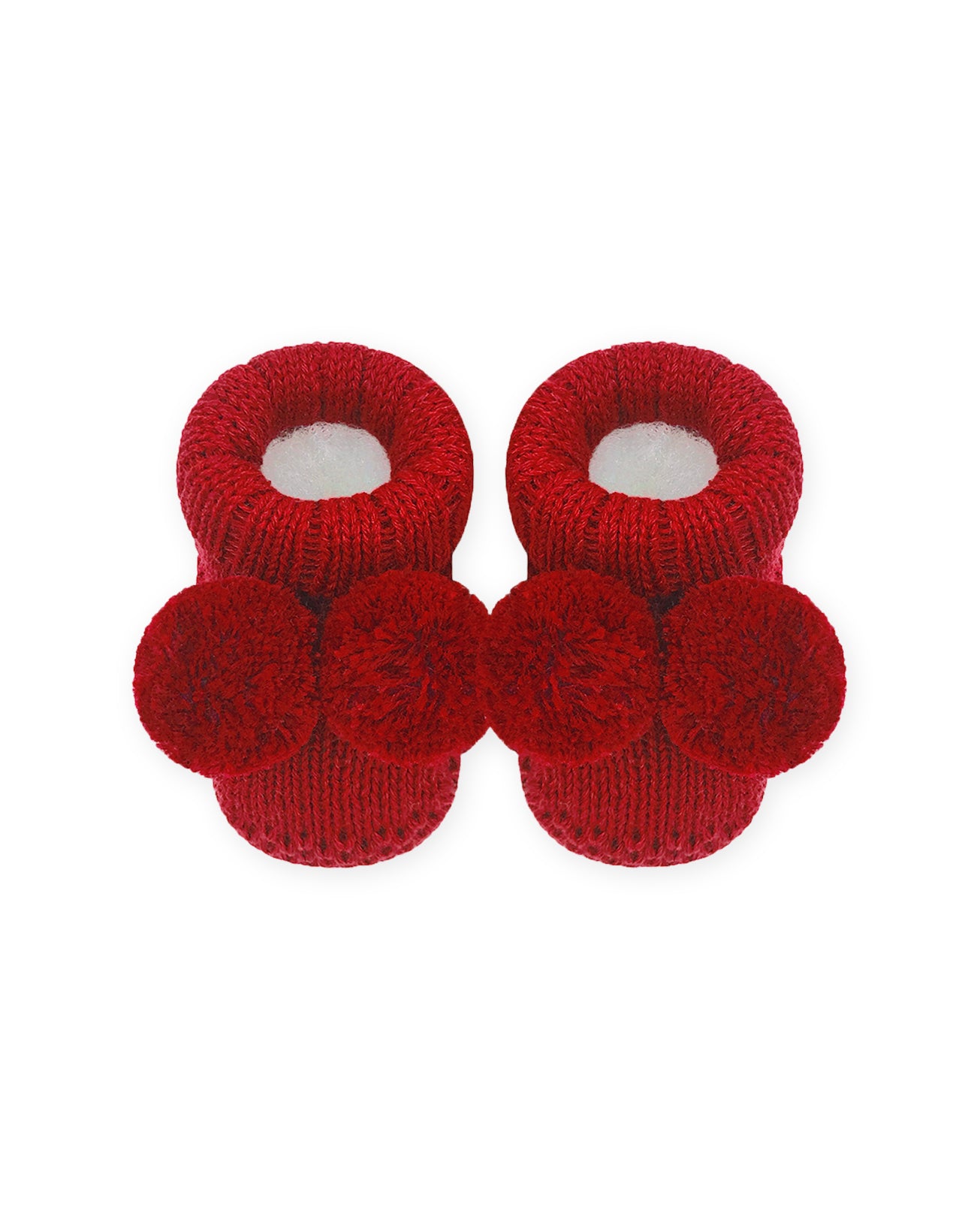 Sapatinho Pompom Vermelho - Nina & Maria Baby Store