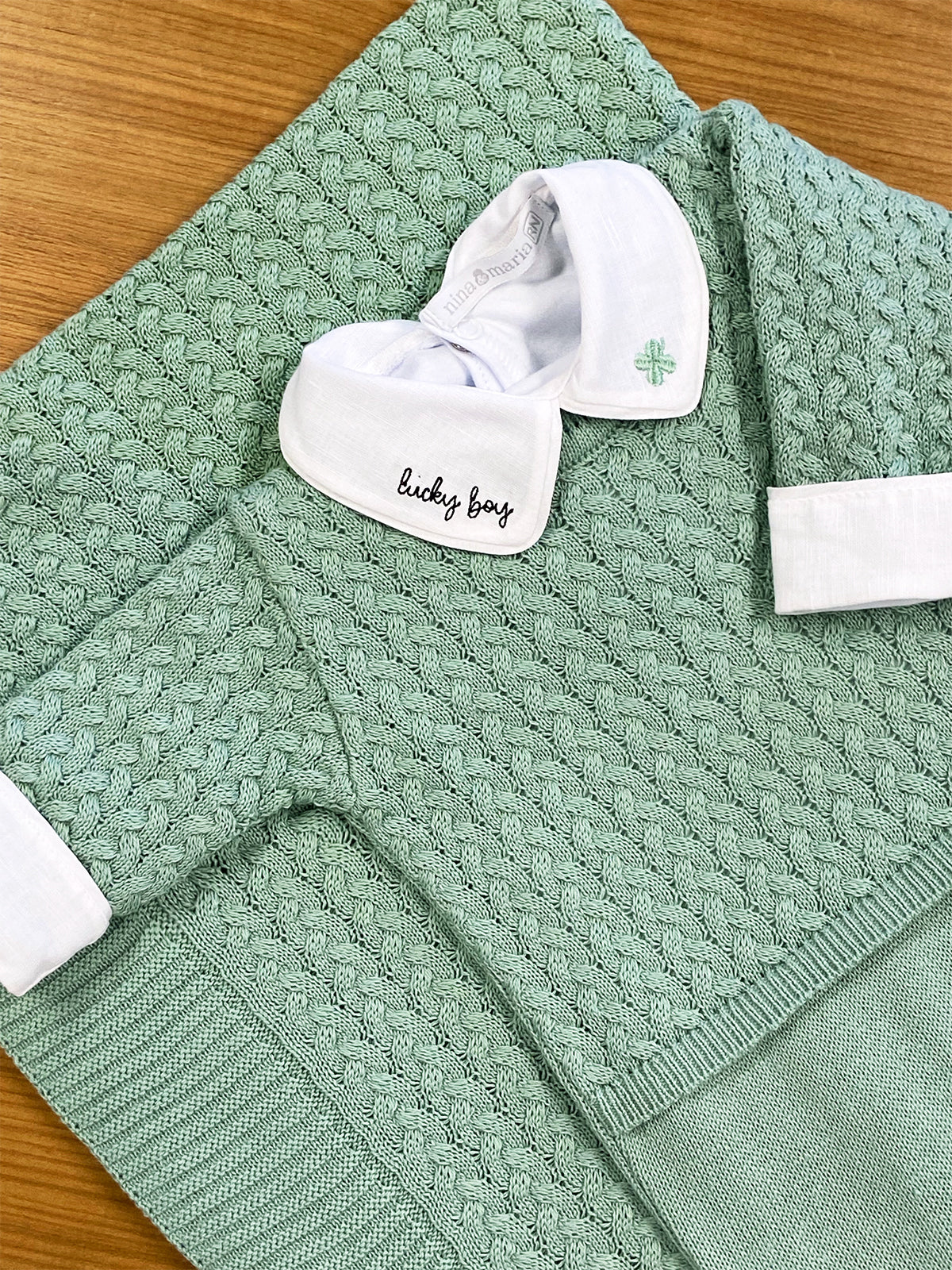 Saída de Maternidade Trancinha Verde