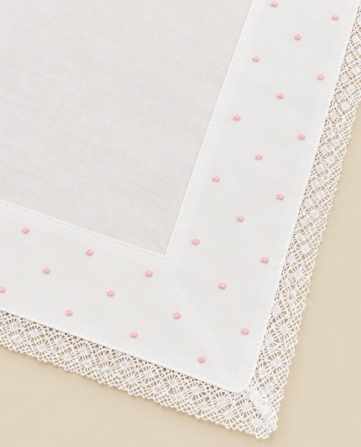 Vira-Manta Percal Poá Rosa - Nina & Maria Baby Store