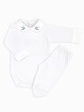 Body Bordado Andorinha Azul - Nina & Maria Baby Store