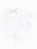 Body Bordado Andorinha Verde - Nina & Maria Baby Store