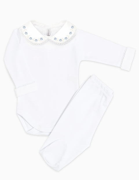 Body Bordado Primavera Azul - Nina & Maria Baby Store