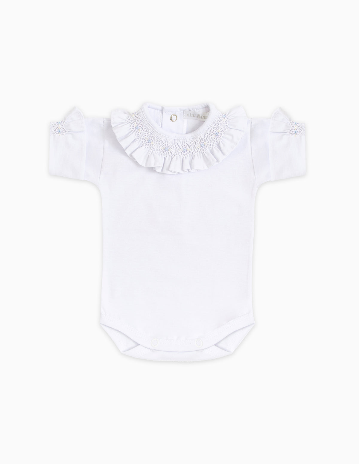 Body Manga Curta Casinha Abelha Azul
