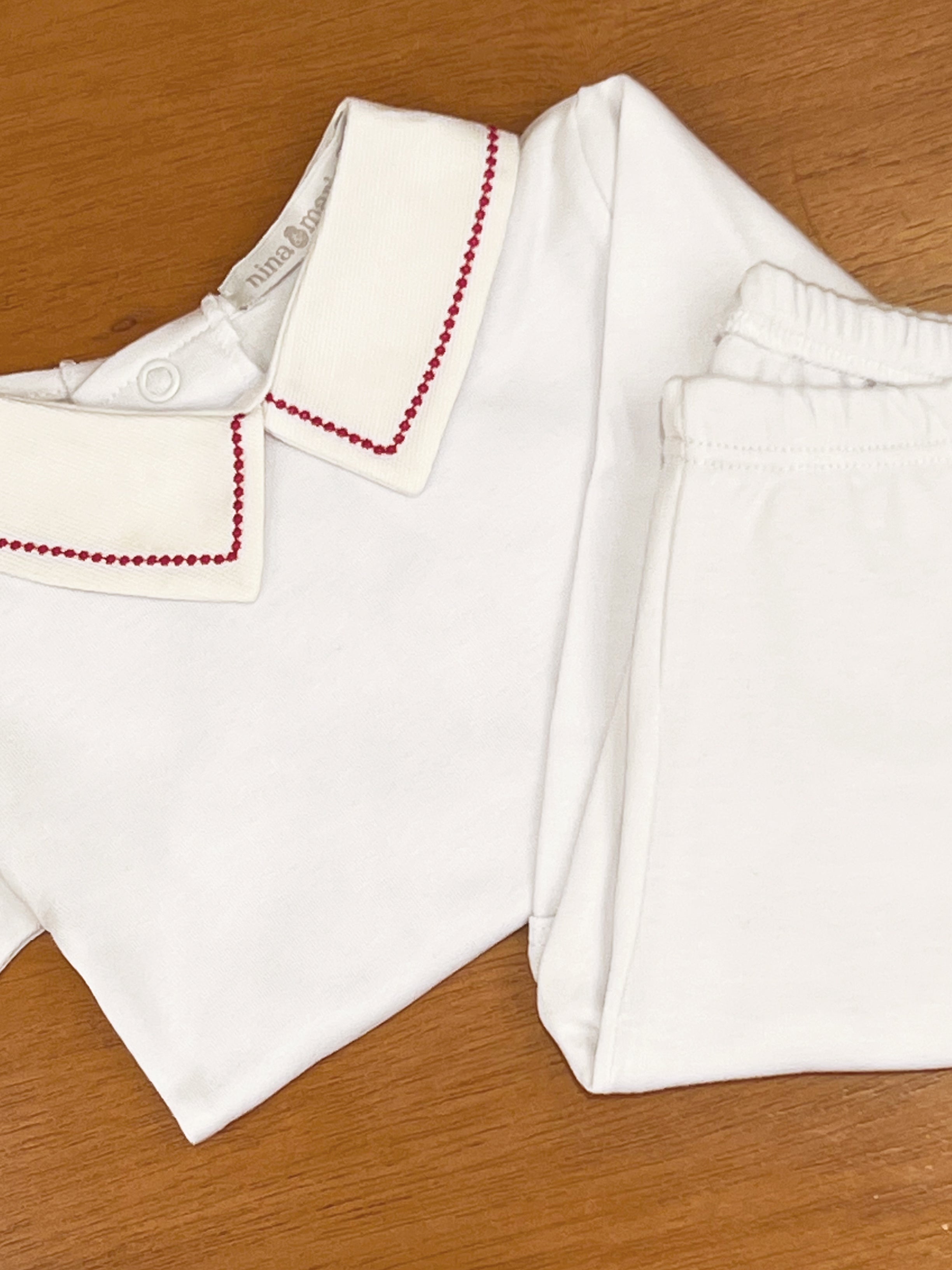 Body Bordado Bolinha Vermelha - Nina & Maria Baby Store