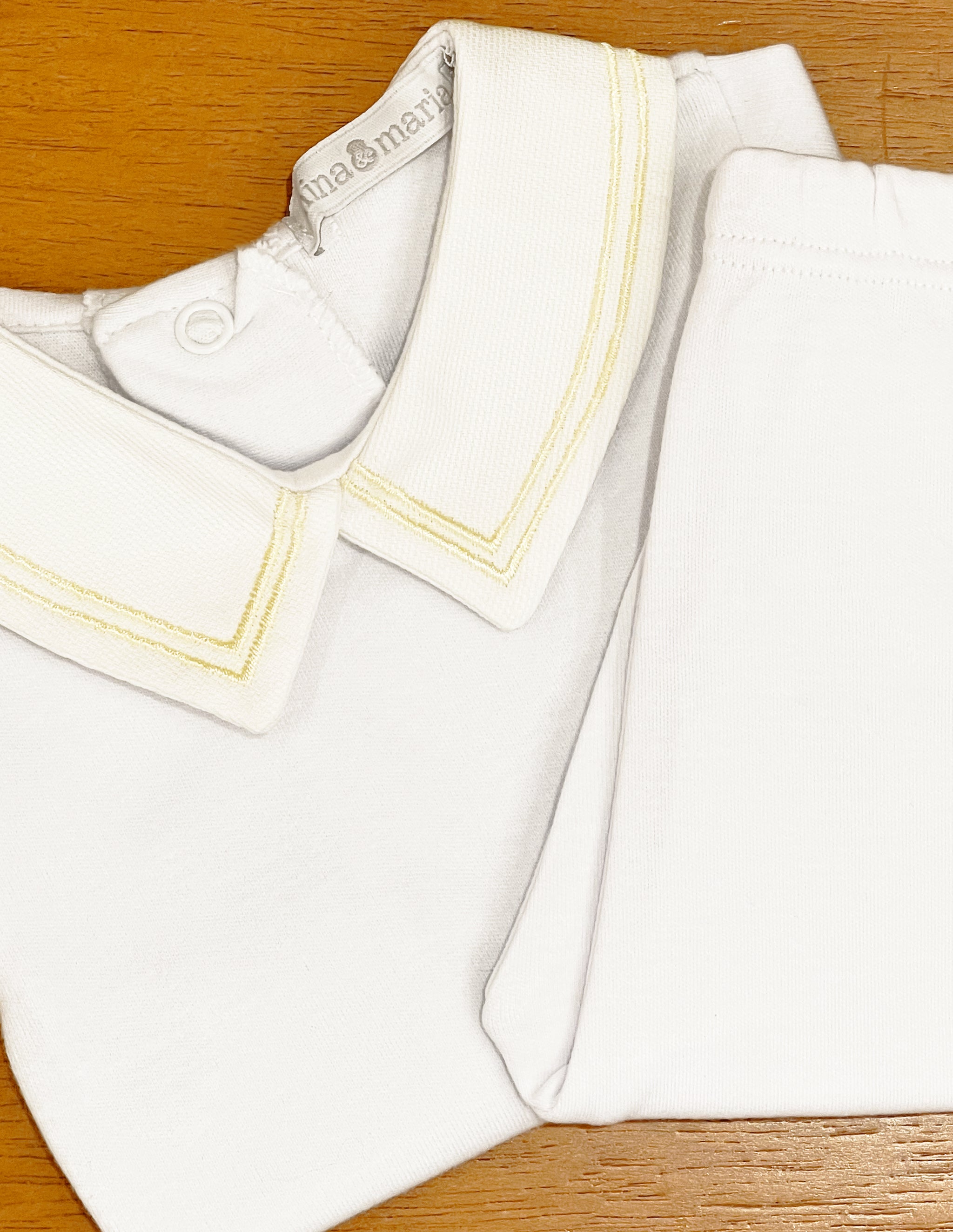 Body Bordado Listras Amarelo - Nina & Maria Baby Store