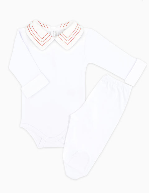 Body Bordado 3 Listras Ferrugem - Nina & Maria Baby Store