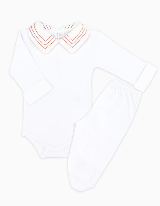 Body Bordado 3 Listras Ferrugem - Nina & Maria Baby Store 2048