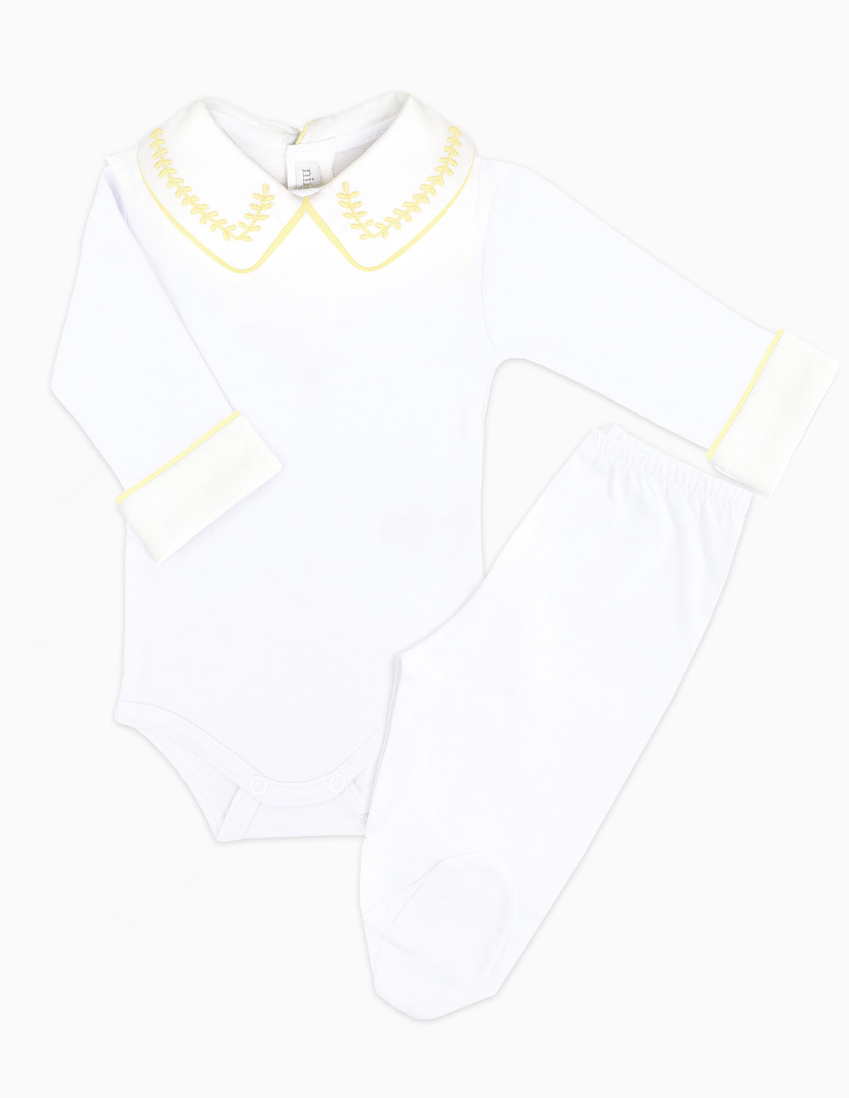 Body Bordado Trigo Amarelo Masculino - Nina & Maria Baby Store