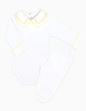 Body Bordado Trigo Amarelo Masculino - Nina & Maria Baby Store