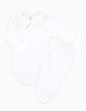 Body Bordado Trigo Branco Masculino - Nina & Maria Baby Store