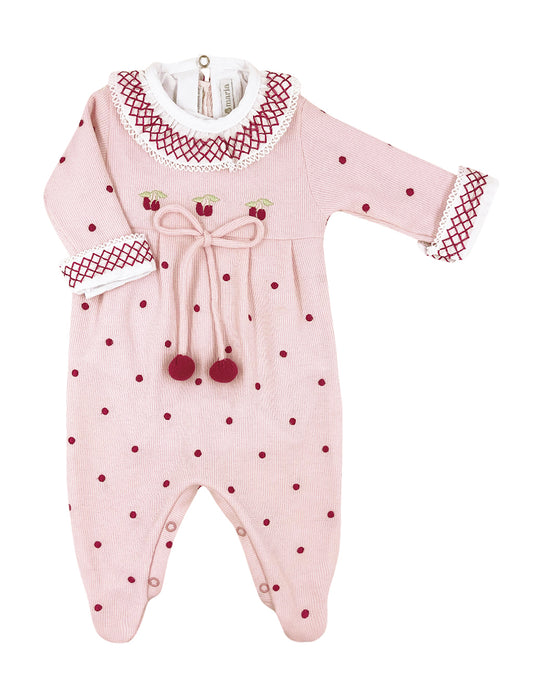 Conjunto Macacão Cereja Rosa - Nina & Maria Baby Store 1024