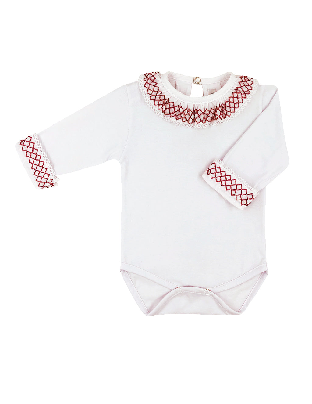 Conjunto Macacão Cereja Rosa - Nina & Maria Baby Store
