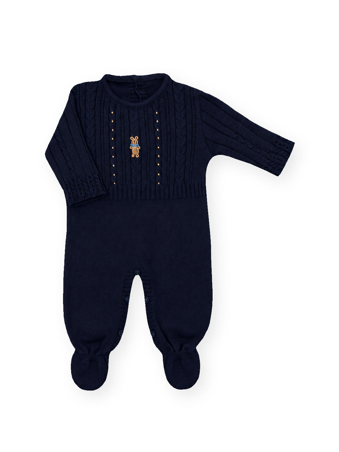 Conjunto Saída Maternidade Urso Rococó - Marinho Noite - Nina & Maria Baby Store