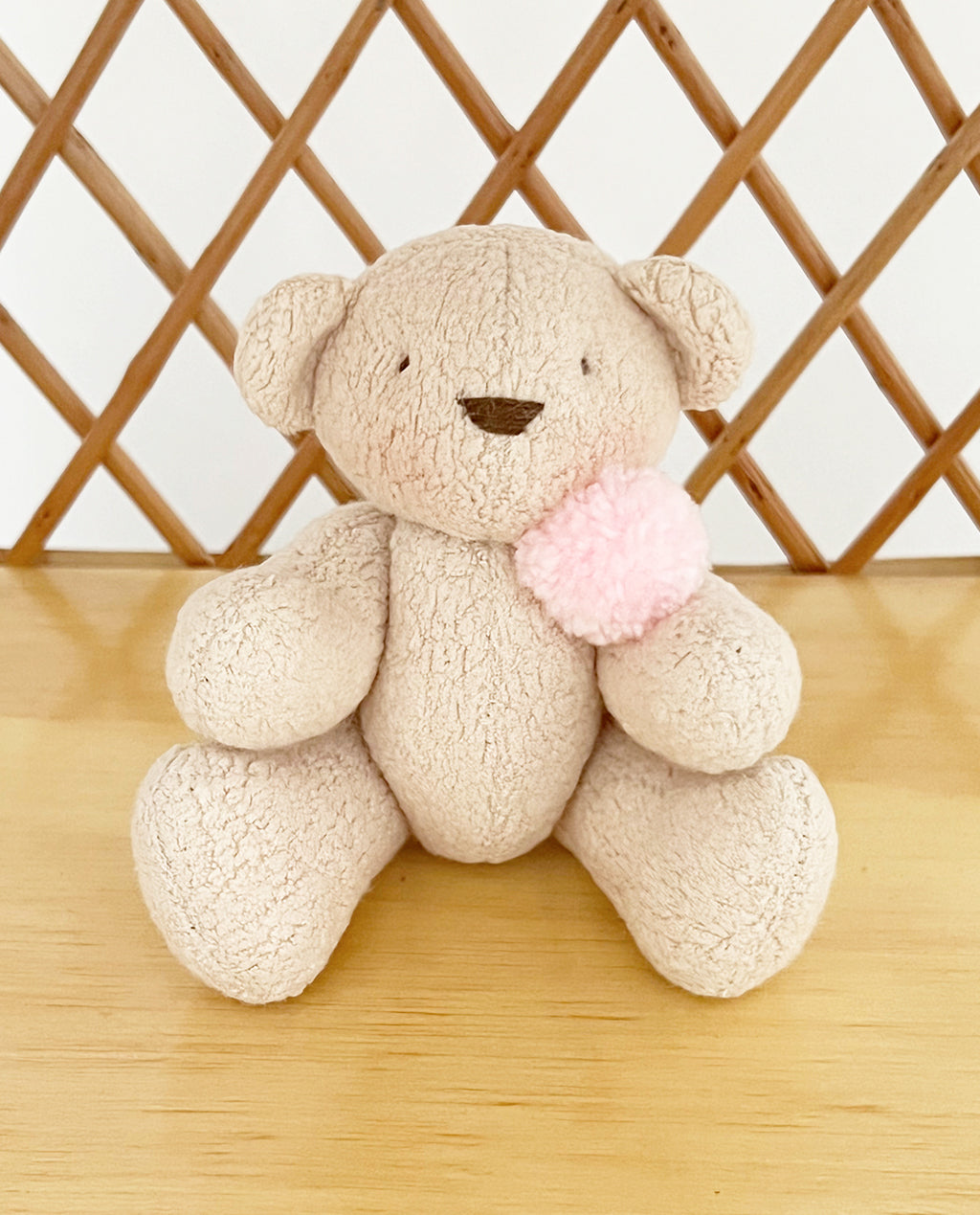 Mini Ursinho Pompom Rosa