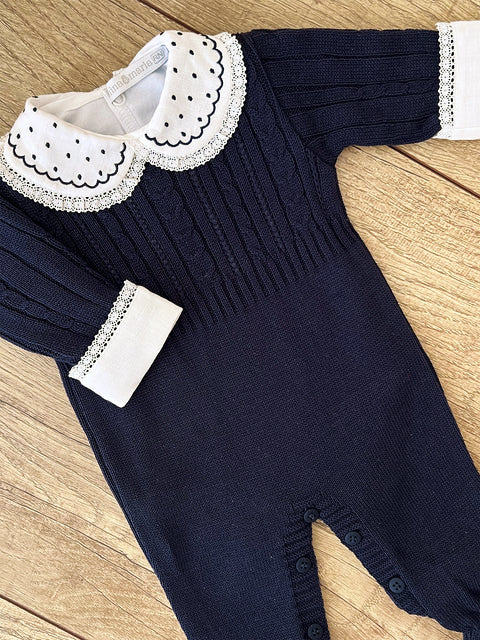 Macacão Braid Azul-Marinho - Nina & Maria Baby Store