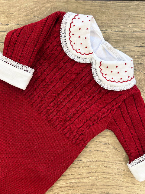 Macacão Braid Vermelho - Nina & Maria Baby Store