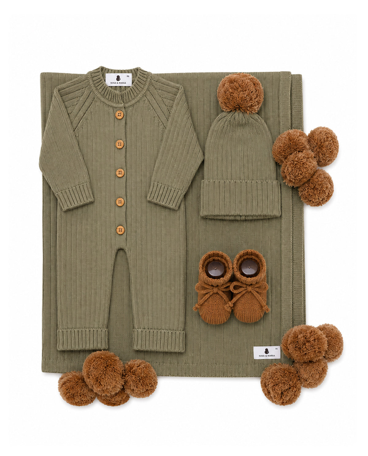 Kit Maternidade Magnético Verde Olive