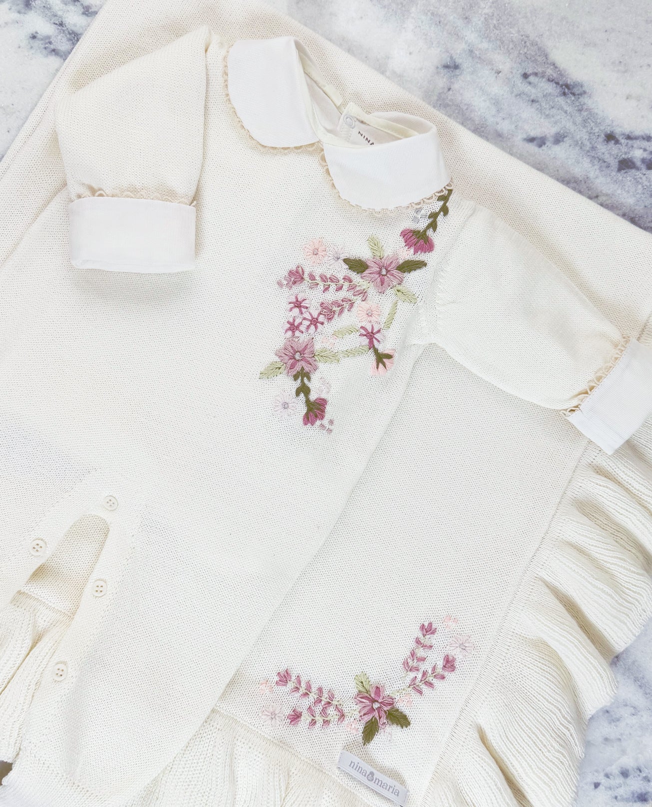 Saída Maternidade Botânica - Off-White - Nina & Maria Baby Store