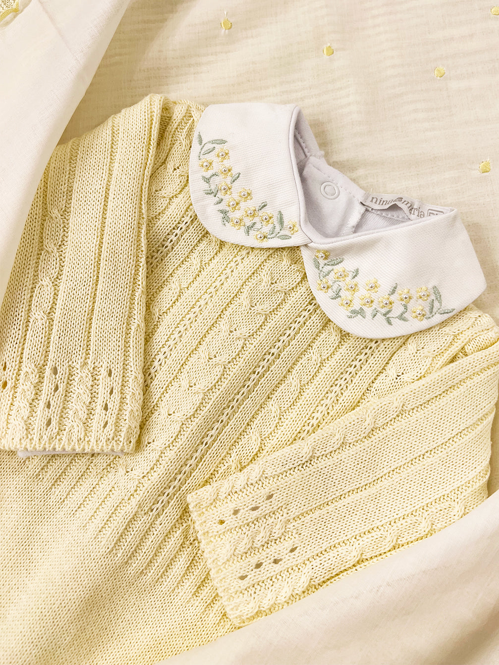 Body Bordado Jardim Amarelo - Nina & Maria Baby Store