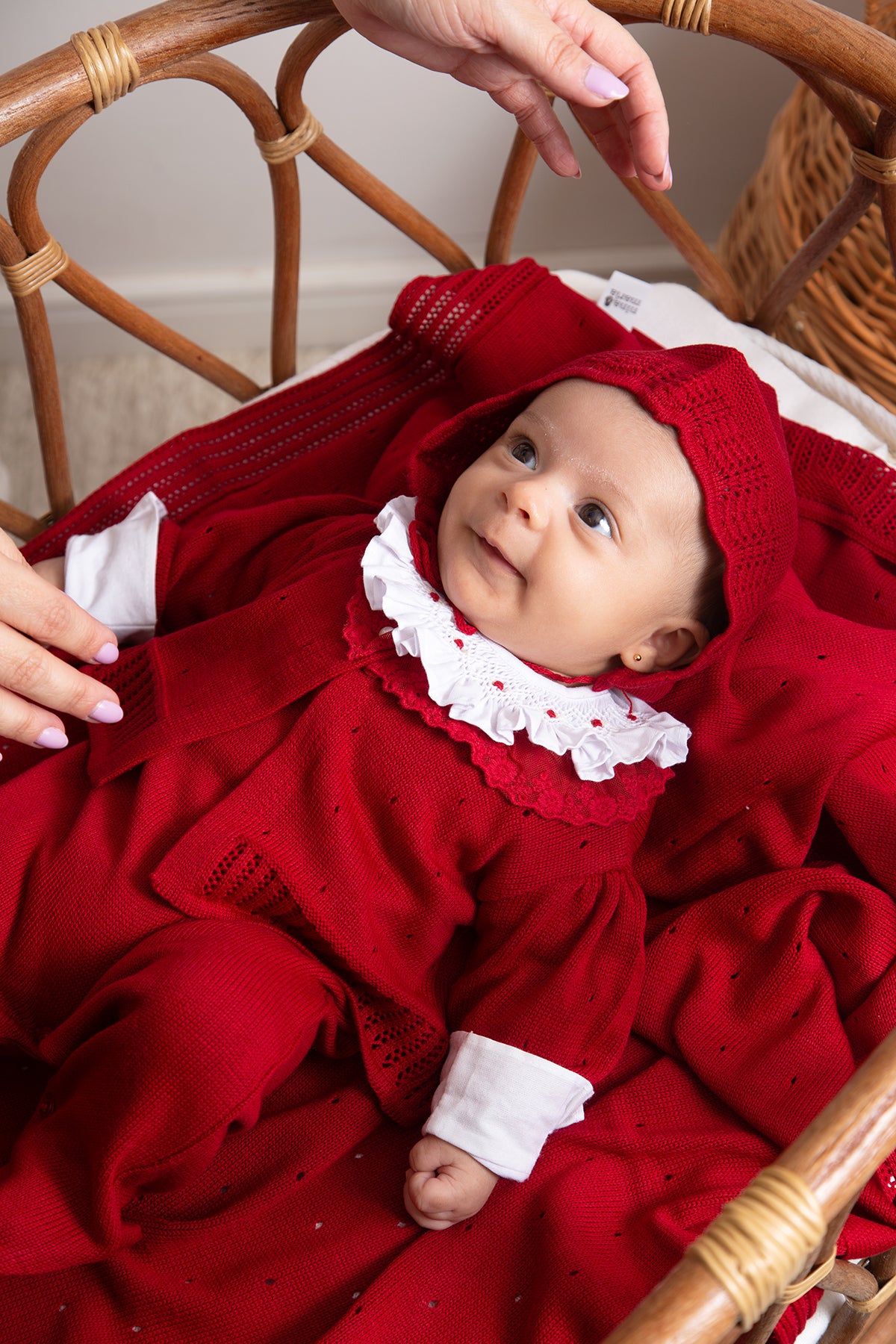 Saída Maternidade Charlote Red - Nina & Maria Baby Store