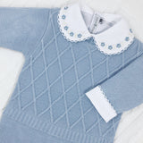 Cj Body Bordado Primavera Azul - Nina & Maria Baby Store