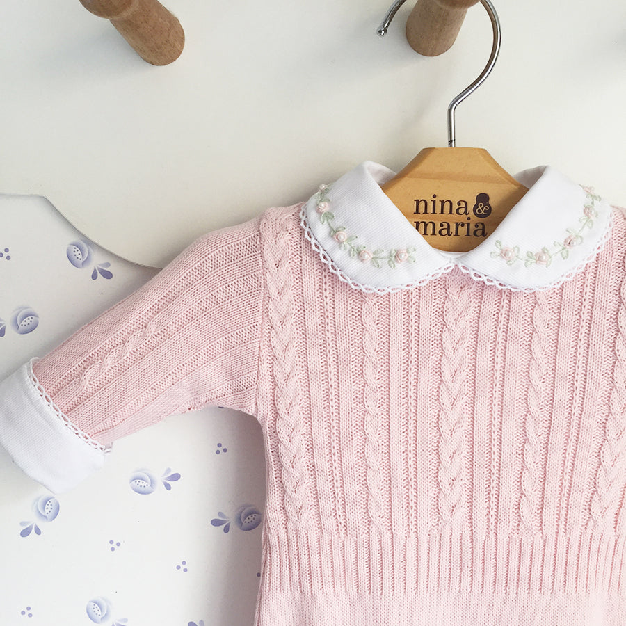 Saída de Maternidade Braid Rosa - Nina & Maria Baby Store