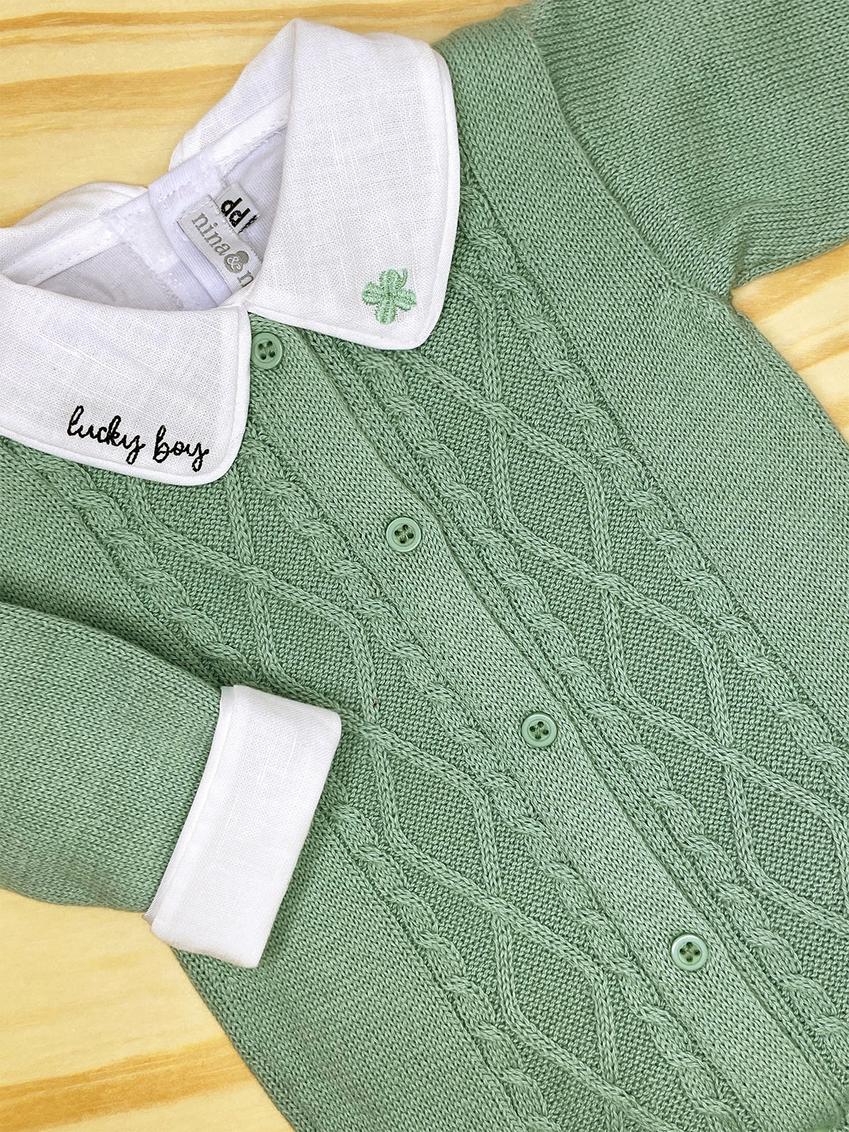 Macacão Corda Masculino Cidreira - Nina & Maria Baby Store