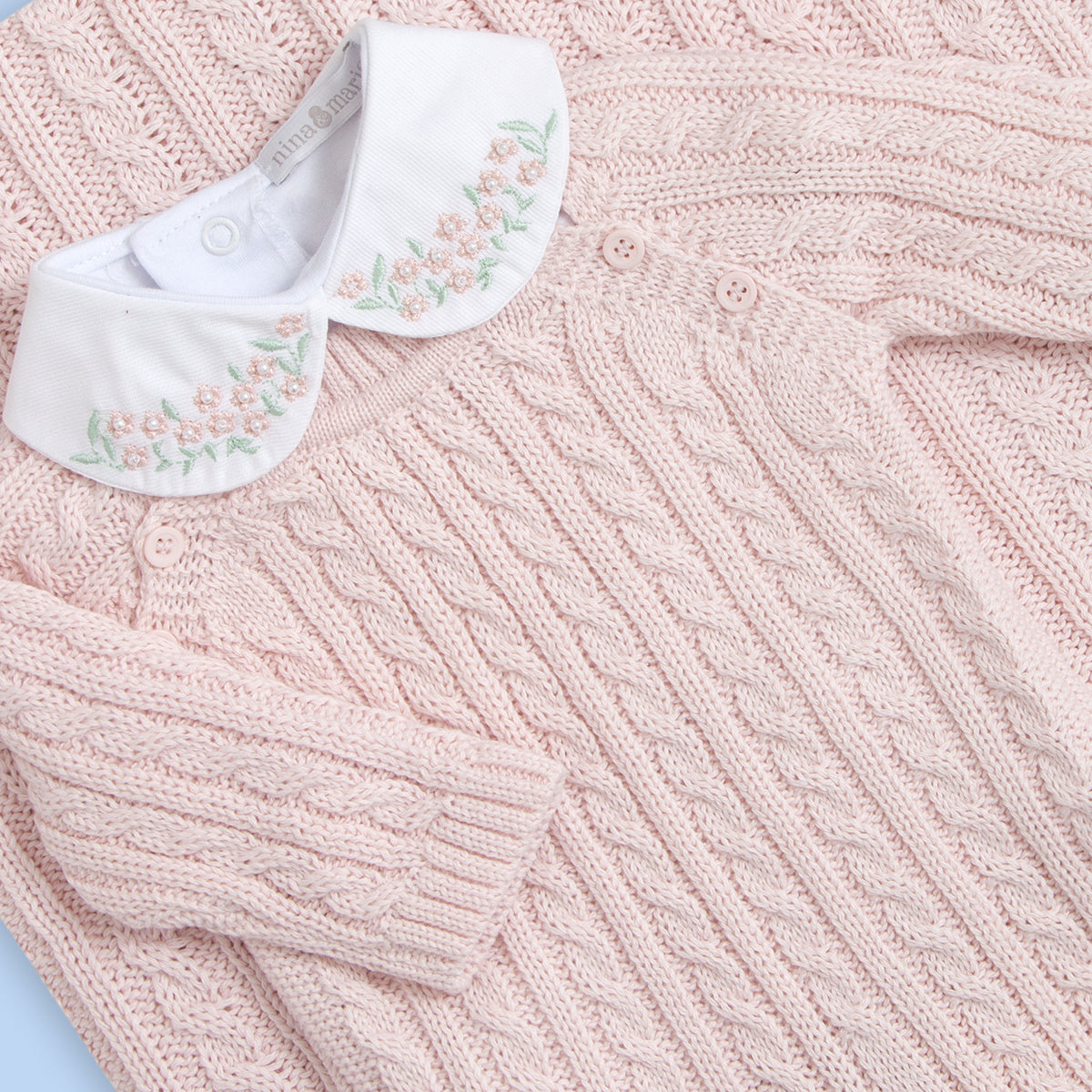 Body Bordado Jardim Rosa - Nina & Maria Baby Store