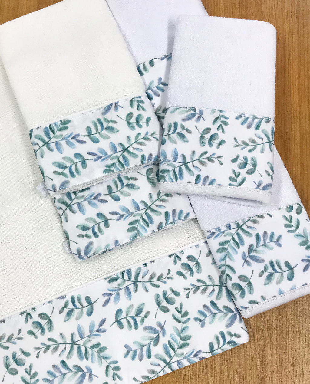 Kit de Fraldas Folhas - Nina & Maria Baby Store