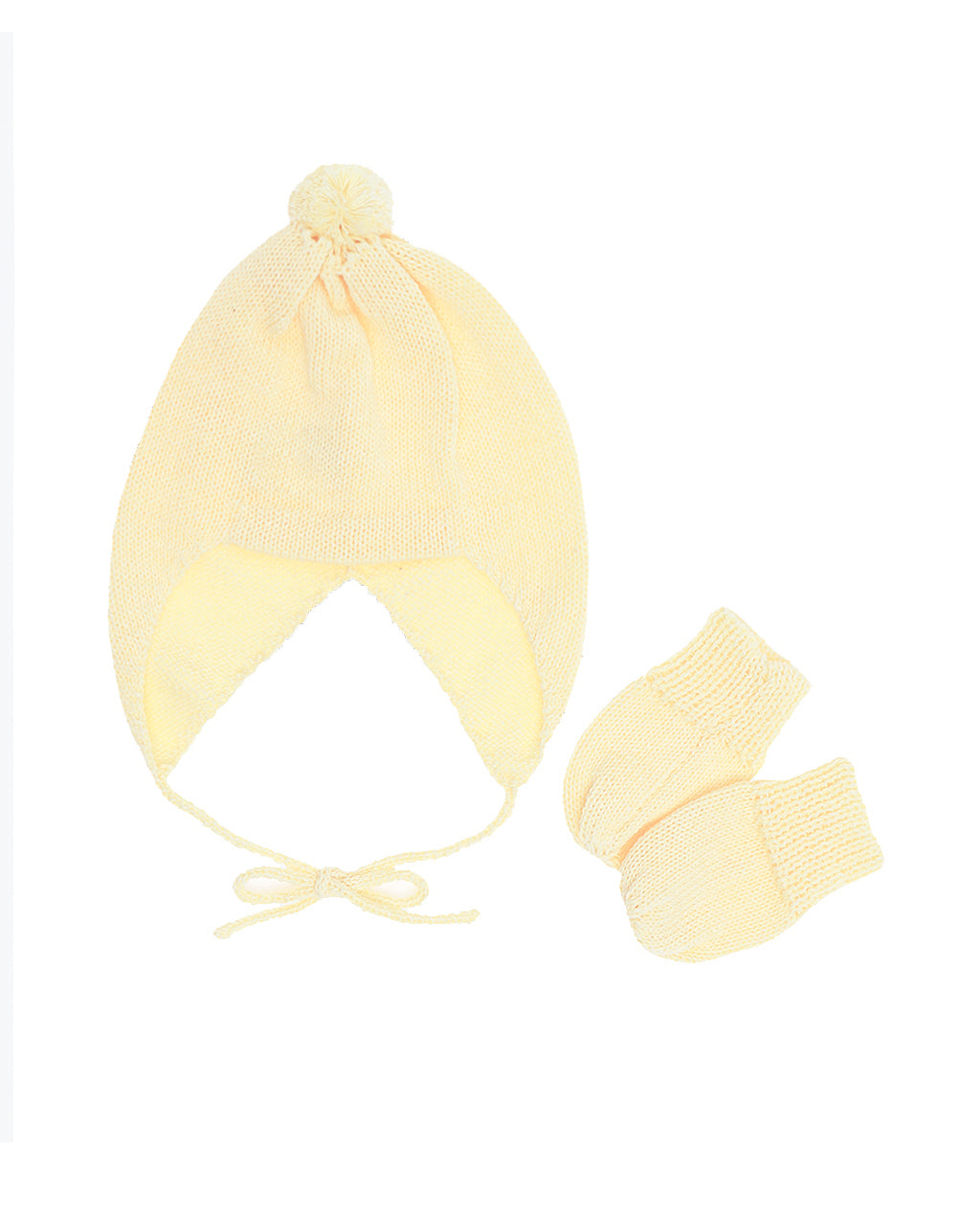 Kit Gorro e Luvas Amarelo - Nina & Maria Baby Store
