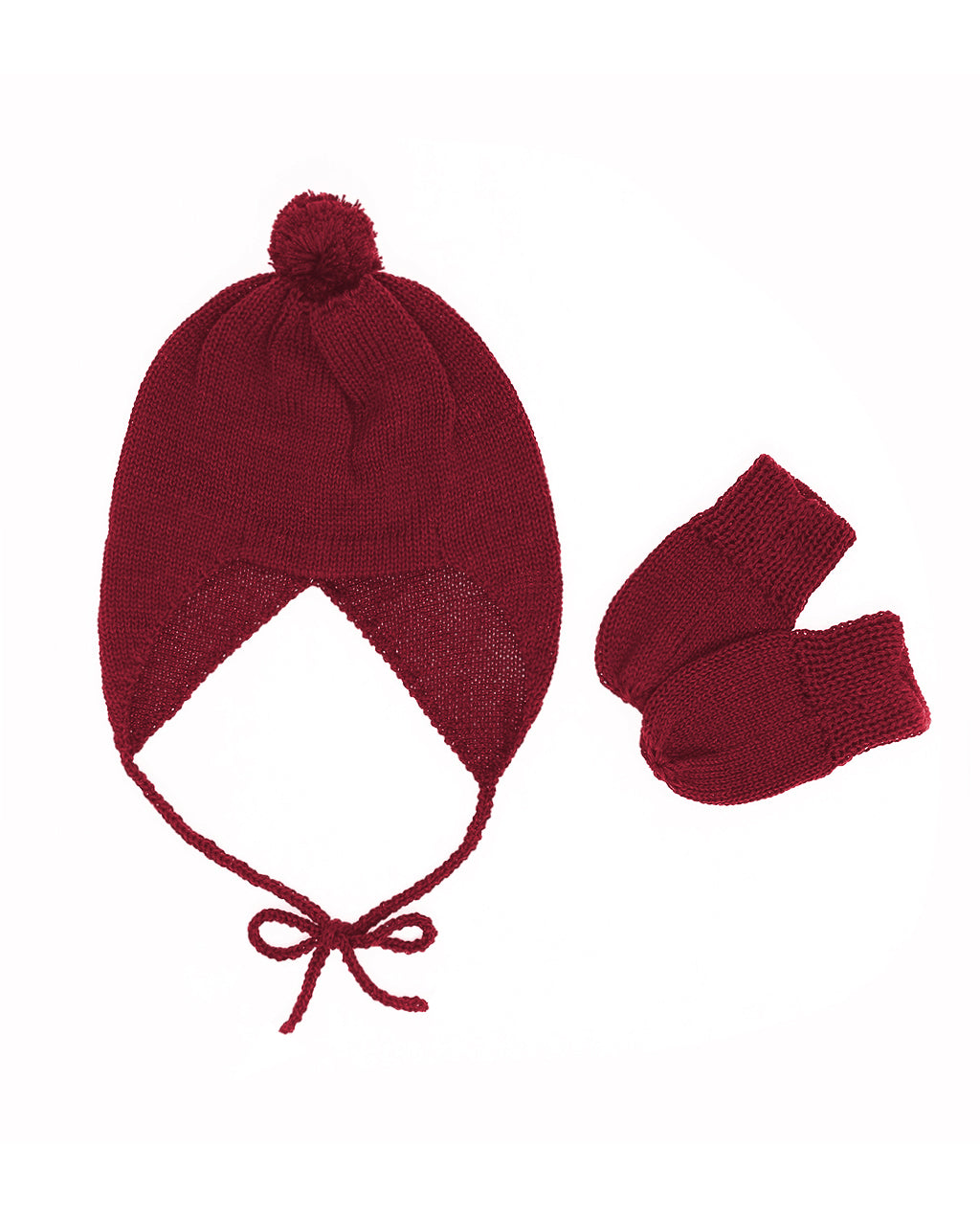 Kit Gorro e Luvas Vermelho - Nina & Maria Baby Store