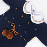 Macacão Pompom Dark Jeans - Nina & Maria Baby Store