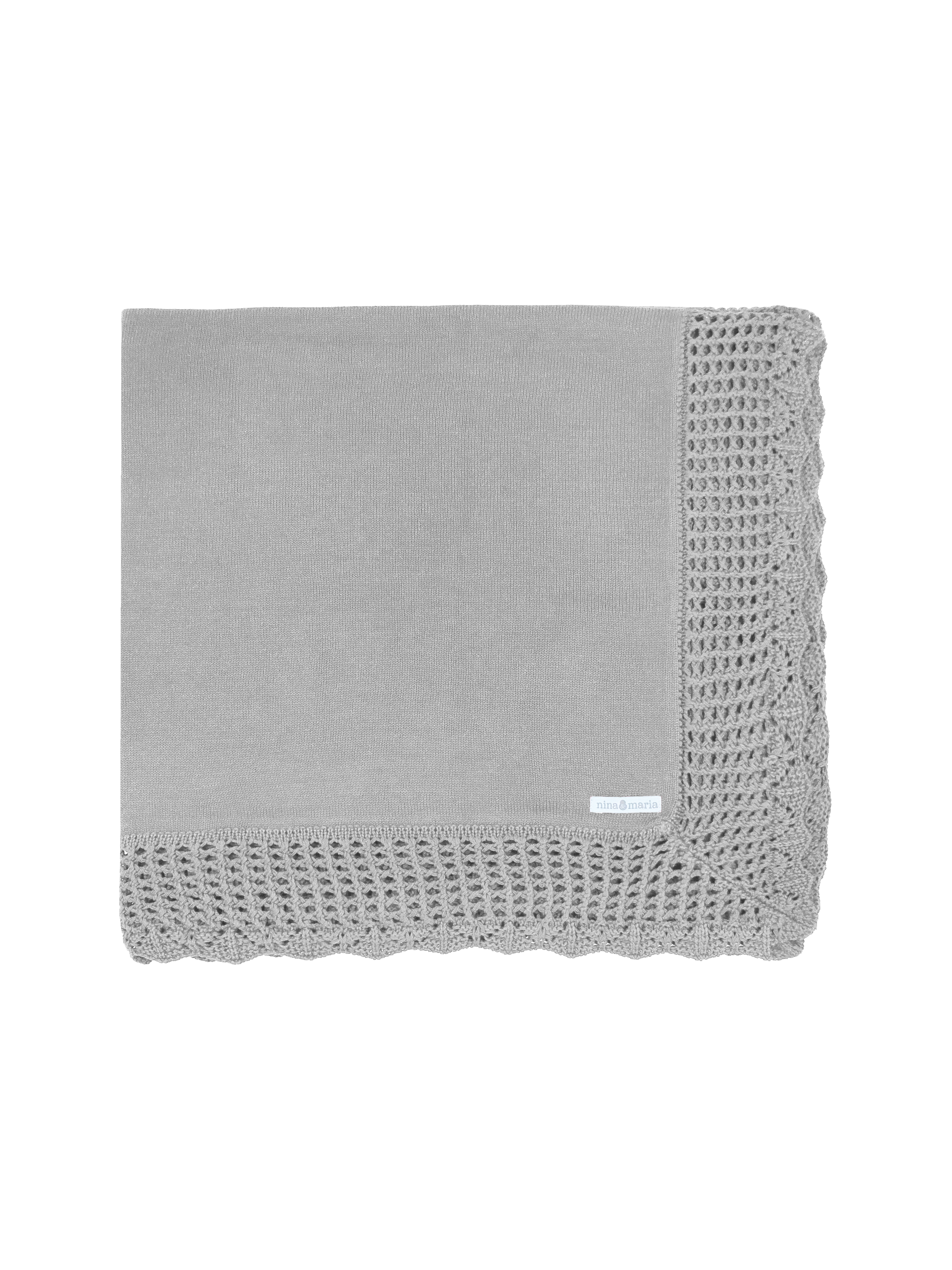 Manta Renda Cinza - Nina & Maria Baby Store