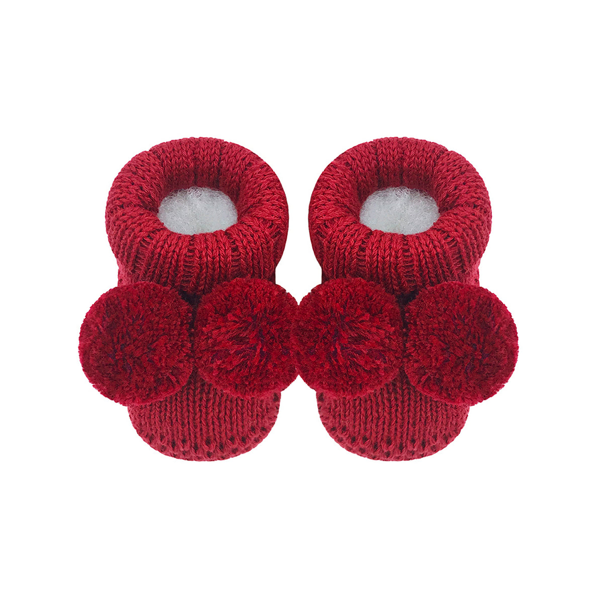 Sapatinho Pompom Vermelho - Nina & Maria Baby Store