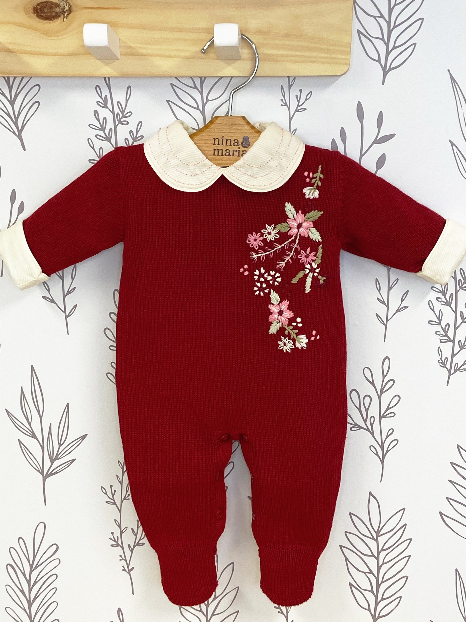 Macacão Shoulder Vermelho - Nina & Maria Baby Store