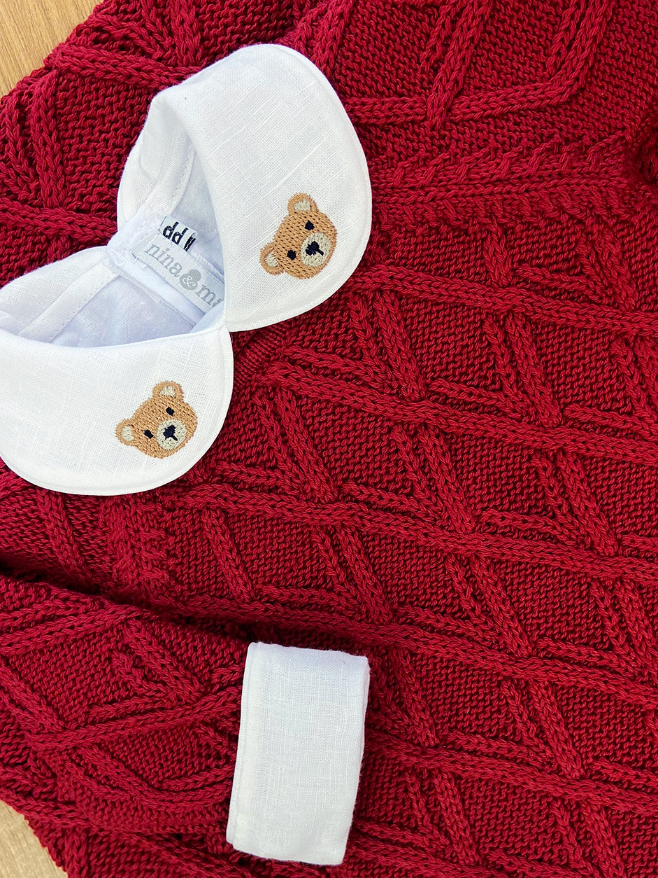 Cj Body Bordado Urso - Nina & Maria Baby Store