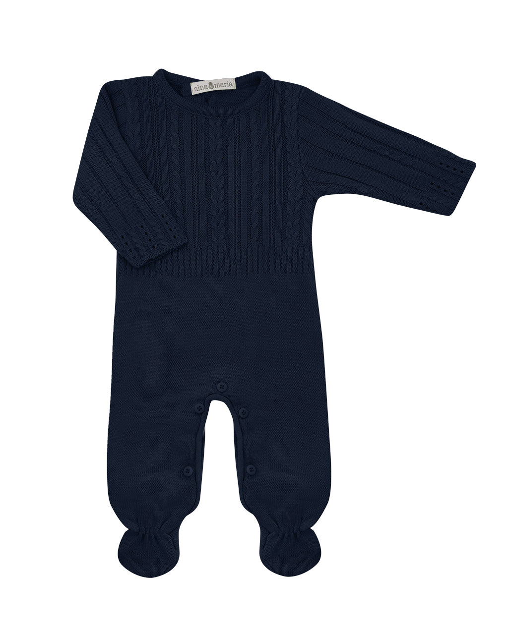 Saída de Maternidade Braid Marinho - Nina & Maria Baby Store