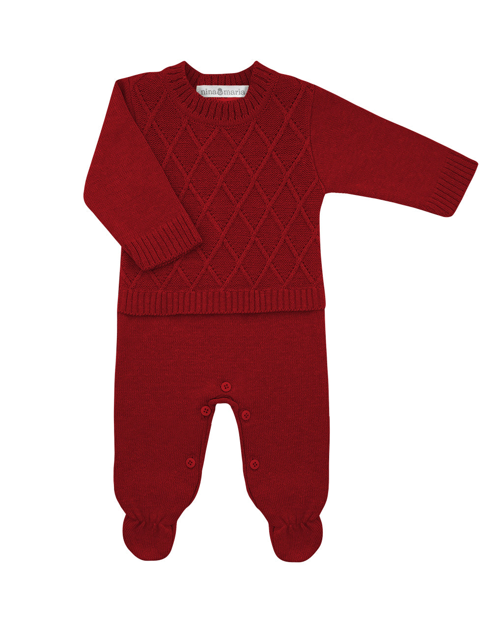 Saída de Maternidade Wire Vermelha - Nina & Maria Baby Store